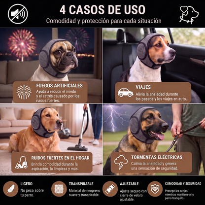 Rincón Peludo® | Protector Acústico Antiestrés para Perros